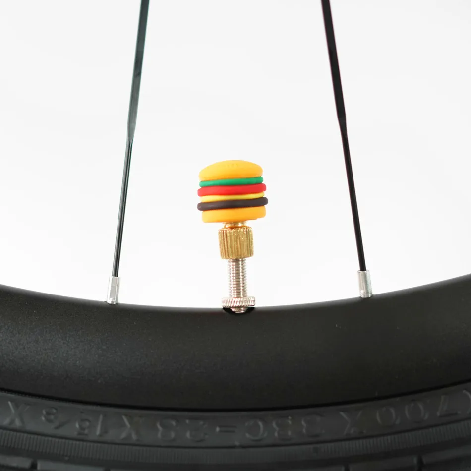 Ardently Hanbuger Value Cap, Tyre Air Valve, Dustproof Rubber Cap, Tire Valve Caps, Bike Accessories for Cars, MTB, Kids, Fixie