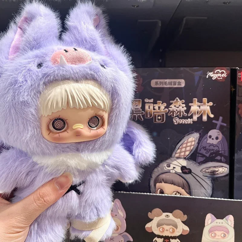 

Подлинная серия «Темный лес» Maymei 2-го поколения, виниловая плюшевая глухая коробка, модный орнамент ручной работы, милая кукла, подарок на день рождения