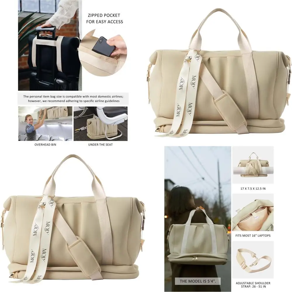 

Women's Waterproof Gym and Travel Bag, Ideal for Yoga, Weekend Trips, and Carry-On Essentials