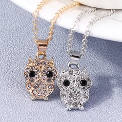 Aihua New Fashion Crystal Owl Necklaces For Women Girls Happy Birthday Jewelry Gifts