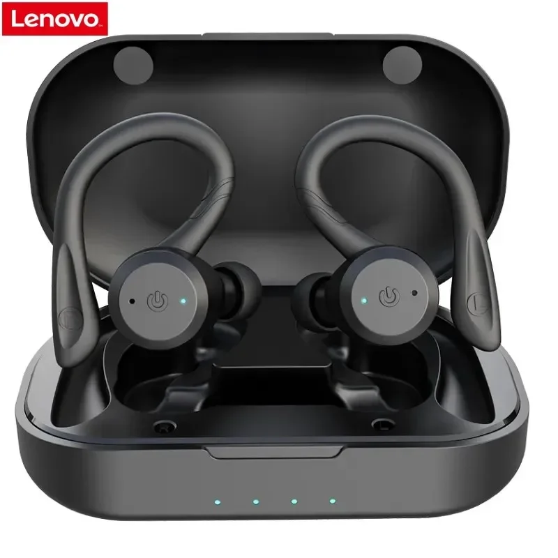 Lenovo-auriculares inalámbricos con Bluetooth, dispositivo de audio estéreo con 20 horas de tiempo de reproducción, impermeable, deportivo, TWS, Ipx7