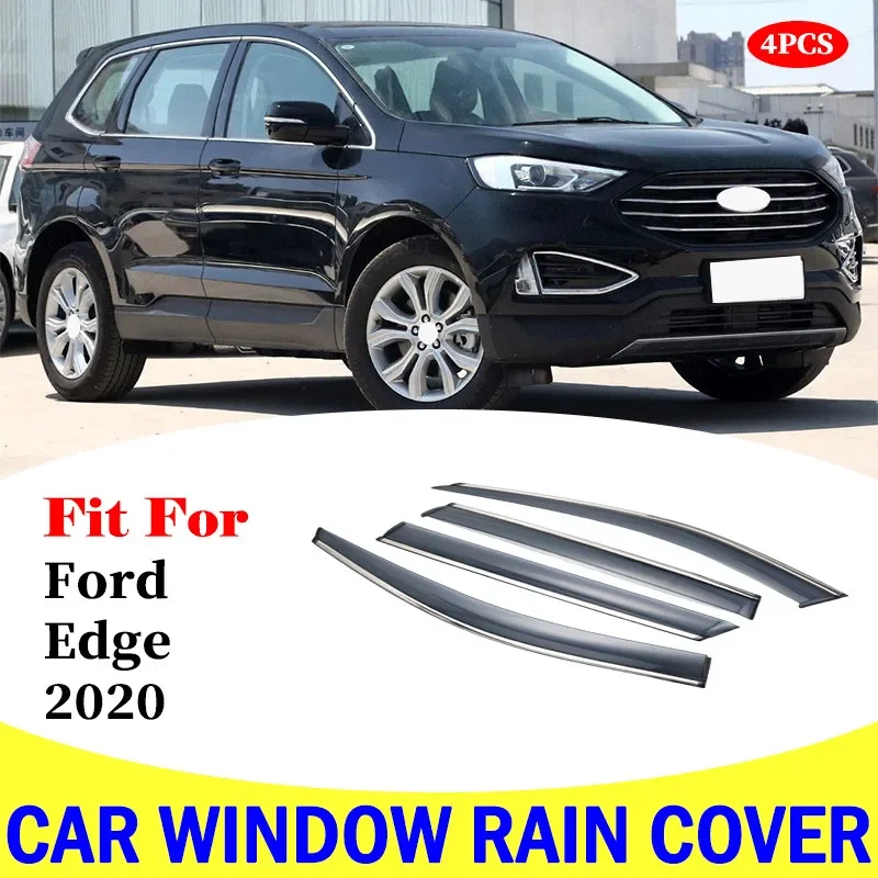 

Rain shield For Ford Edge 2020 window visor car rain shield deflectors awning trim cover exterior rain cover car accessories