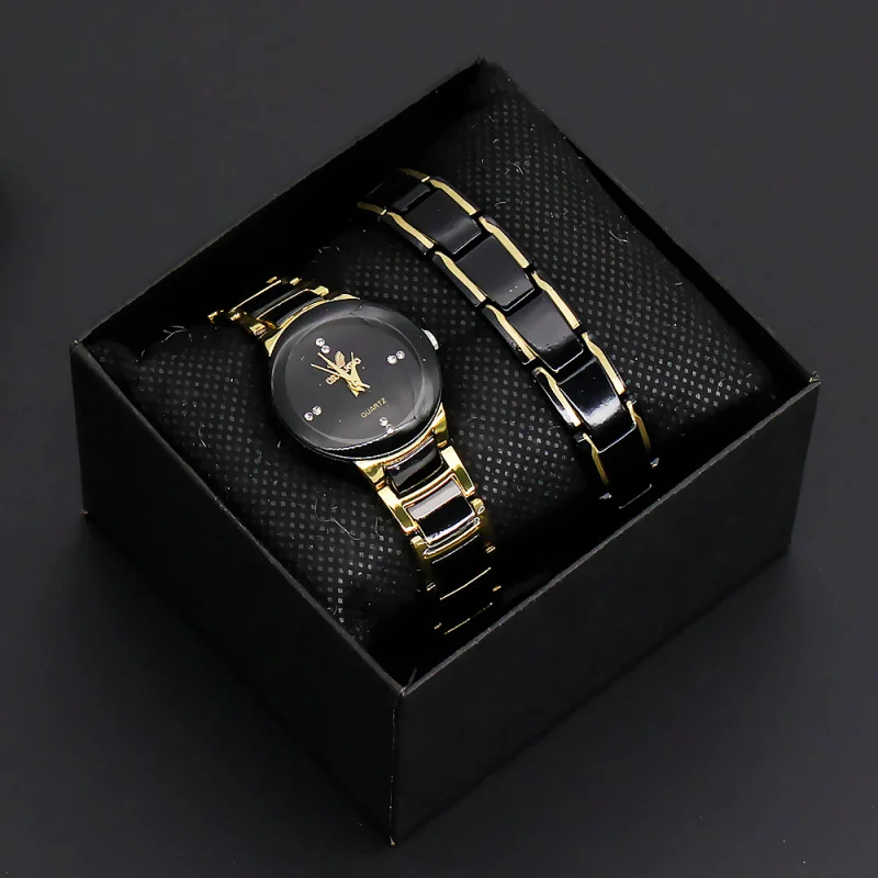 Couples wrist watch set New Quartz Watch Men's Watch Women's Watch Couple Watch Steel Band Suit