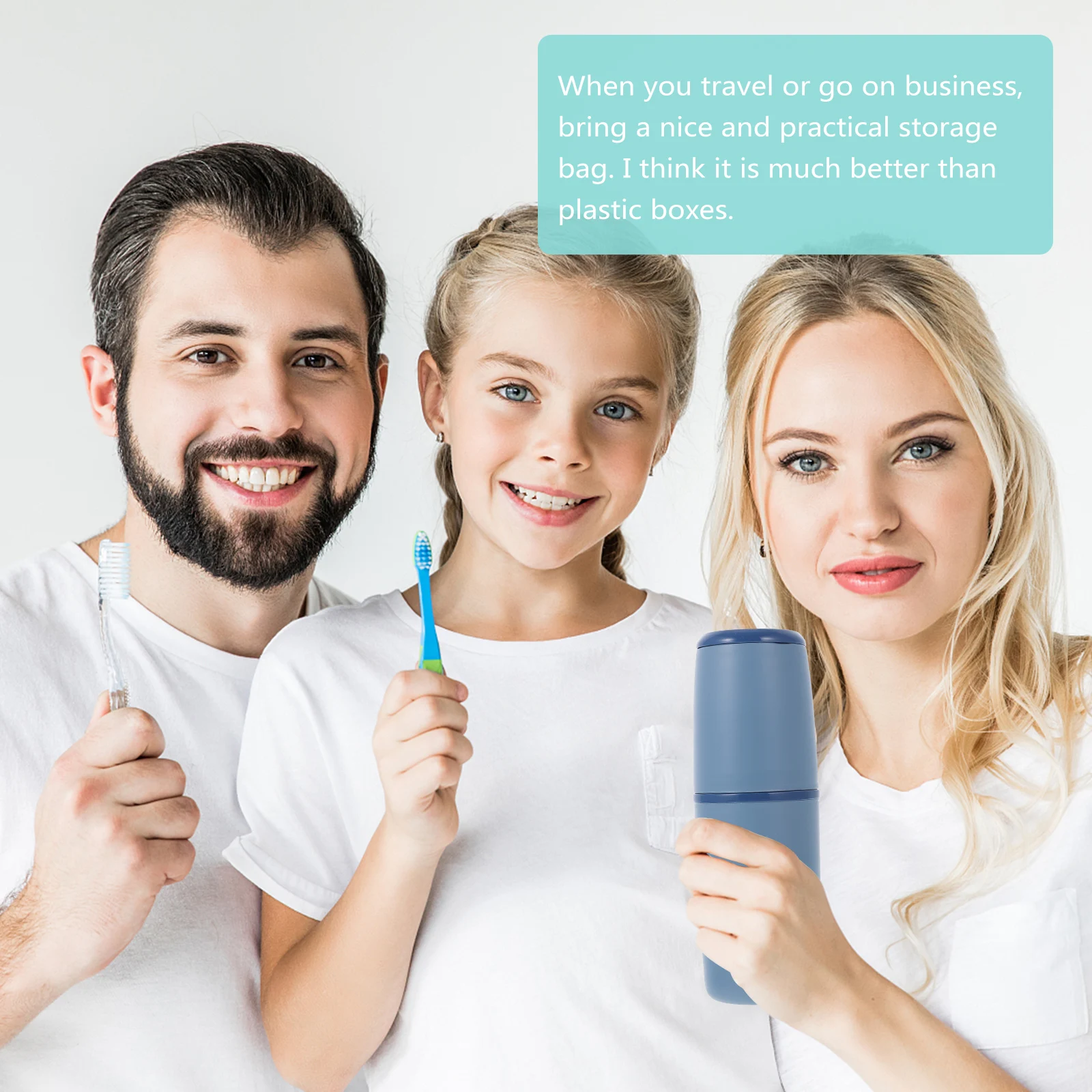 

1 pc Portable Toothbrush Storage Case Travel Wash Cup Multifunctional Toothpaste Holder Leakproof Durable Pp Material Space