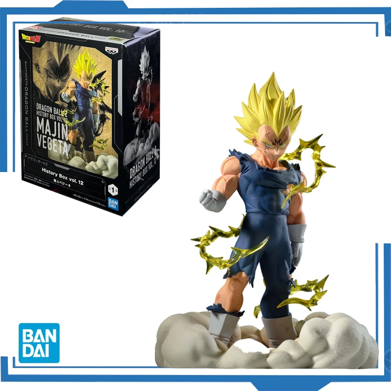 Bandai Original Banpresto Anime Dragon Ball Z History Box Majin Vegeta PVC Action Figure Collection Model Toys