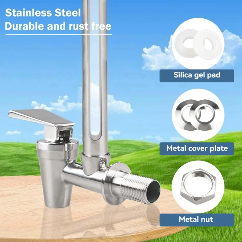 Sight Glass Spigot Steel Spigot With Clear View Water Level For Berkey And Waterdrop Water Filtration System