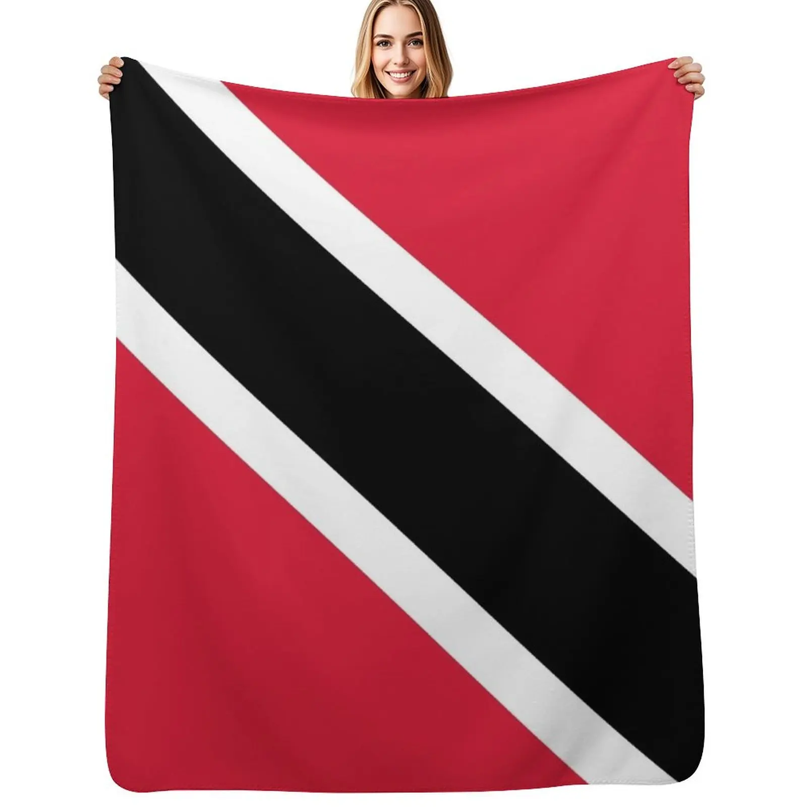 

Trinidad & Tobago Flag Throw Blanket Flannels Nap wednesday Bed Fashionable Blankets