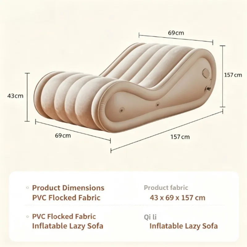 Portable Outdoor Inflatable Sofa Lazy Air Pad Inflatable Camping Supplies Outdoor Lunch Break Leisure Automatic Inflatable Bed