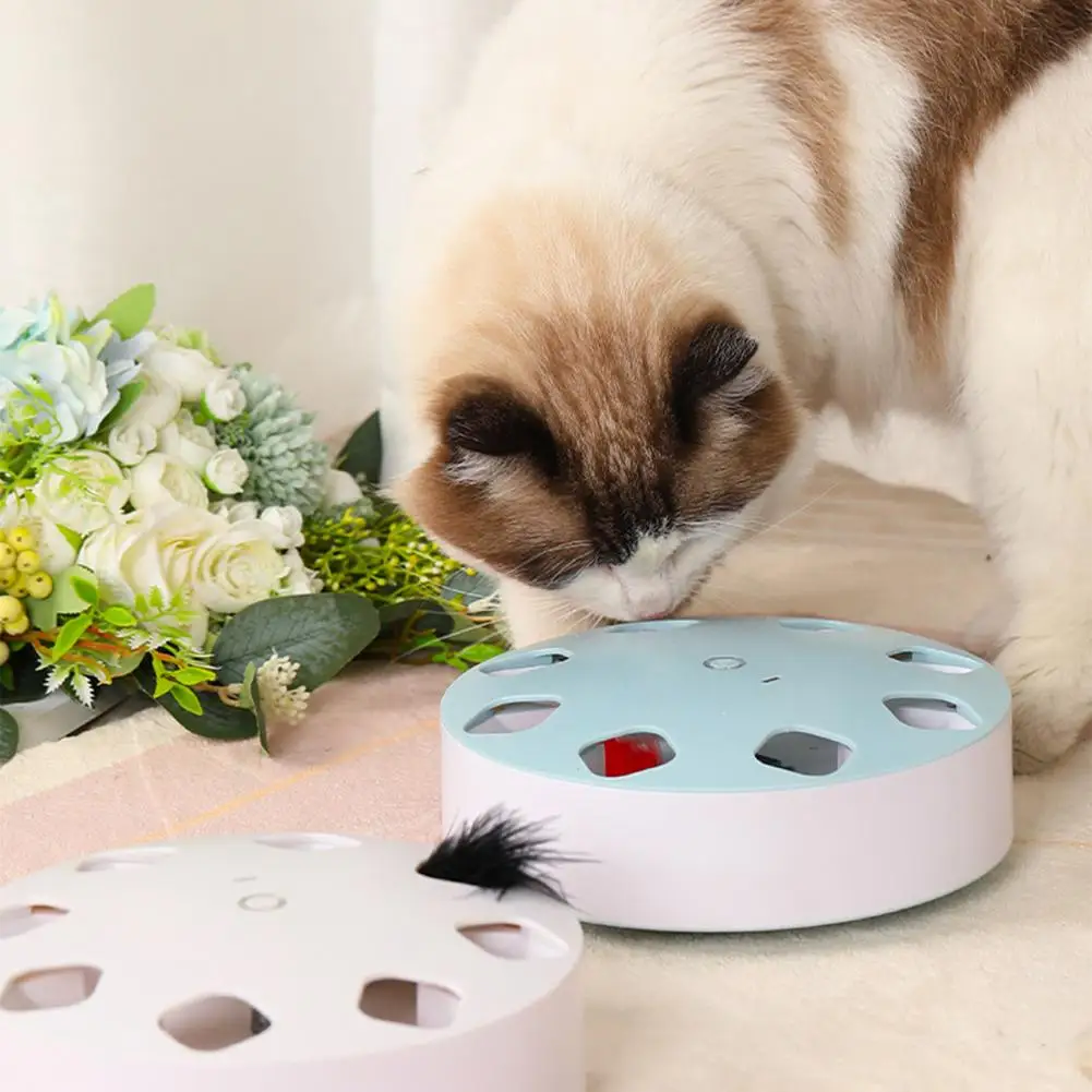 

Electric Cat Toy 8 Holes Design Intelligent Automatic On/Off Indoor Electric Smart Pet Cat Teaser Toy Pet Supplies
