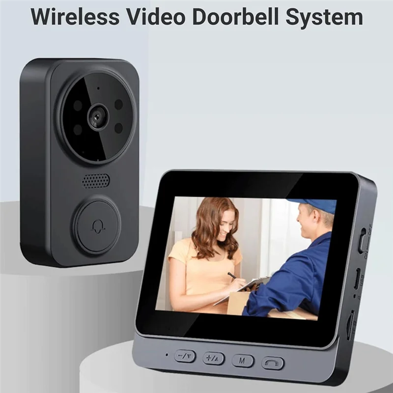 Videocitofono Telecamera notturna HD USB C 2.4Ghz 2 vie Voice 1080P Obiettivo grandangolare Videocitofono per appartamento domestico-A31R