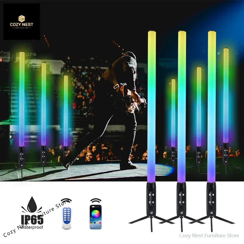 Waterproof IP65 360 Tubes PIXEL Uplights Wireless LED Uplight DMX Wifi Control Both Club Light for Dj Party Event