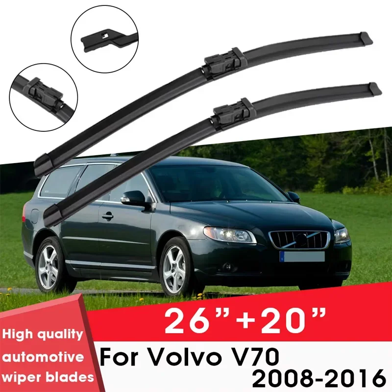 

Car Wiper Blade Blades For Volvo V70 2008-2016 26"+20" Windshield Windscreen Clean Rubber Silicon Cars Wipers Accessories