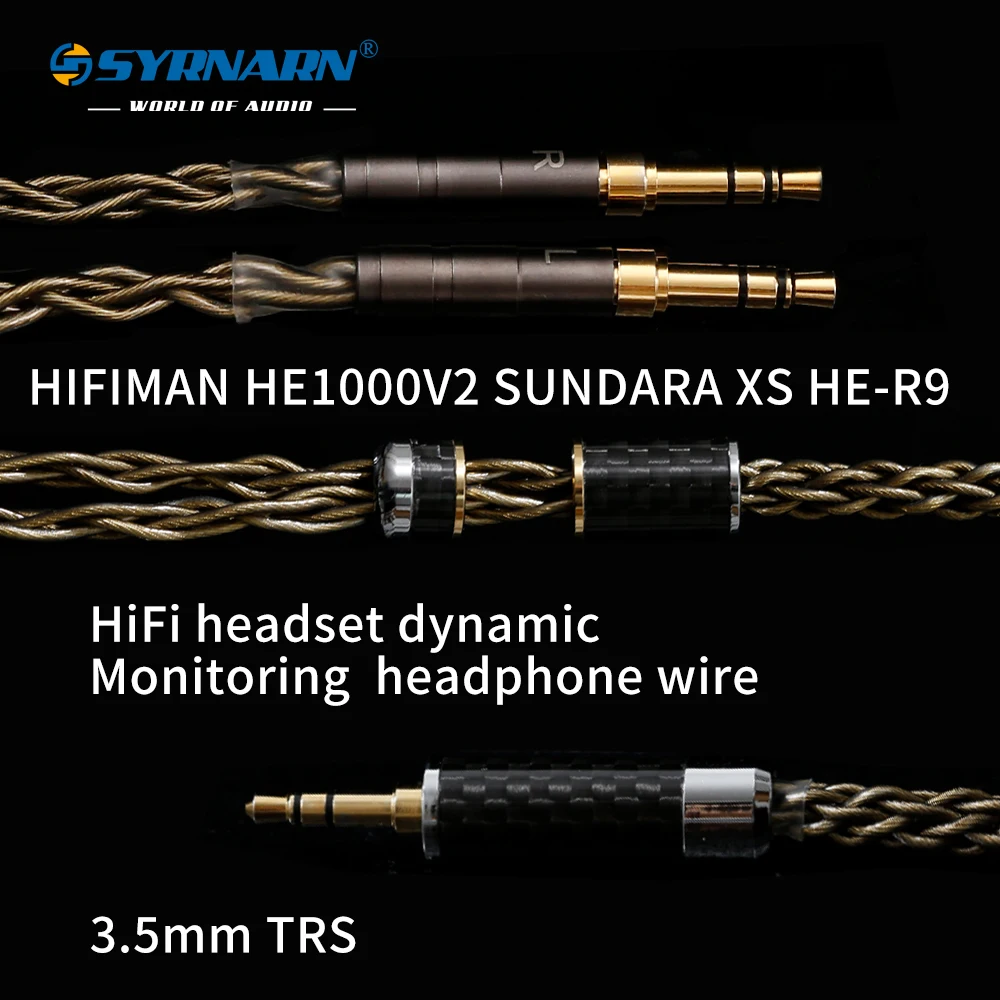 SYRNARN 6N Single Crystal Copper HIFIMAN ANANDA Deva pro SUNDARA HE1000V2 6SE R9 Edition XS Balance Upgrade Headphone Cable