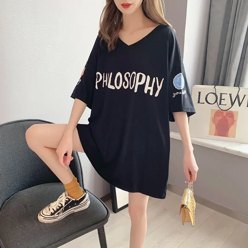 Tops Aesthetic Casual Short Sleeve T Shirt Clothes Pulovers Graphic Women\'s T-shirt For Summer Loose Backless Fashion Elegant