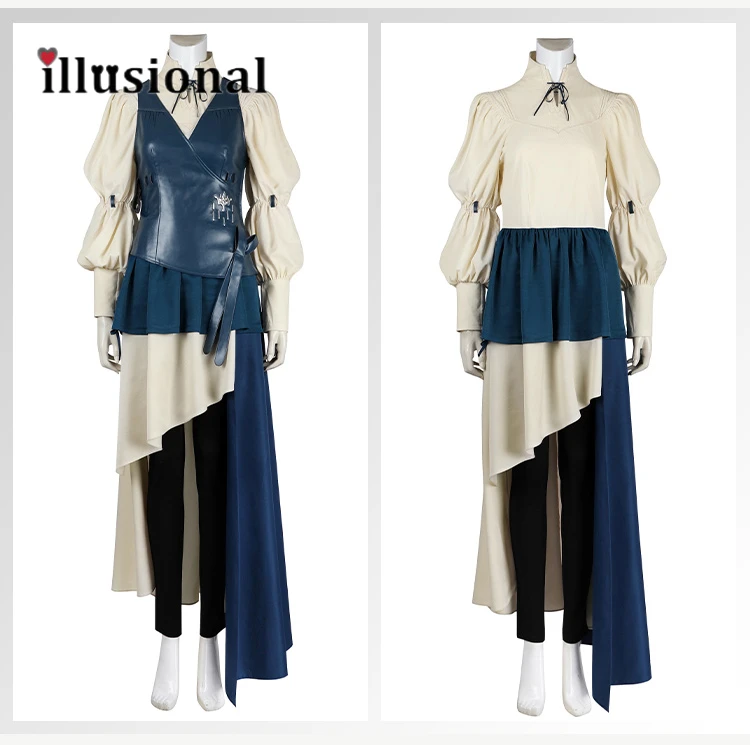 illusional Final Fantasy XVI FF16 Jill Warrick Cosplay Costume Game Jill Warrick PU Dress Halloween Costumes Can Costume Made