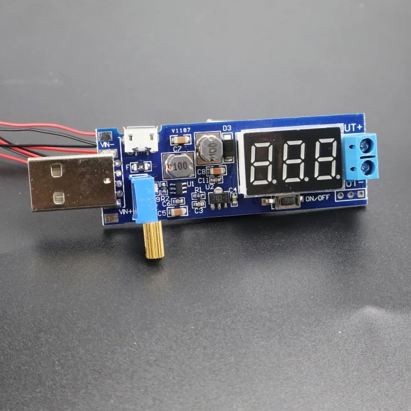 DC-DC USB Step-Up/Step-Down Netzteil Spannungsreglermodul 5V bis 3,3V 9V 12V 24V Konverter Ausgang DC 1,2V-24V