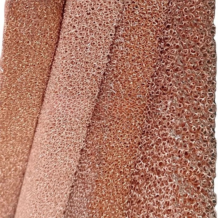 High Porous Cu Copper Foam 99.99% Purity 50um to 25mm Thickness Accept Customization