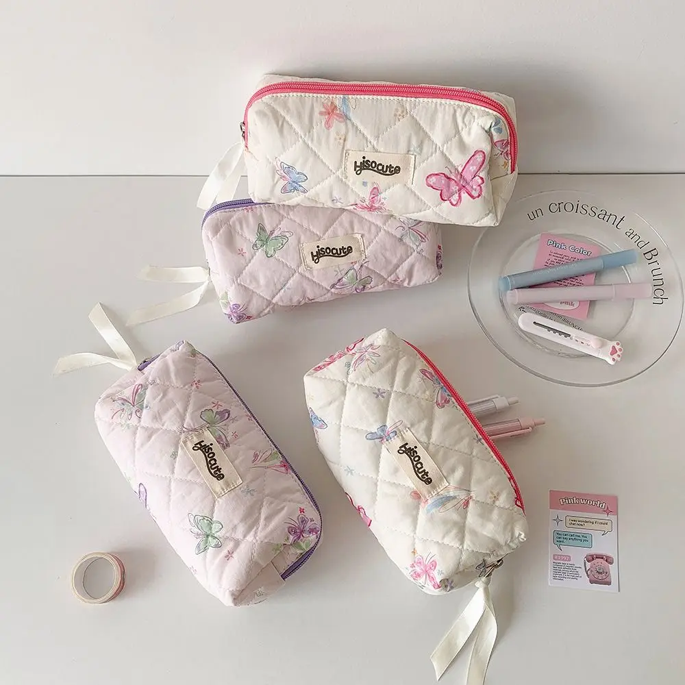 Butterfly Y2K Butterfly Stationery Bag Large Capacity Cosmetics Card Pen Korean Style Pencil Case Ins Style Aesthetic