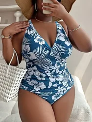 Plus Size Swimwear Women Swimsuit Sexy Big Bikini Bathing Suit 2025 Mujer Summer Beach Wear Monokini Tankini Swimsuits Women 4XL