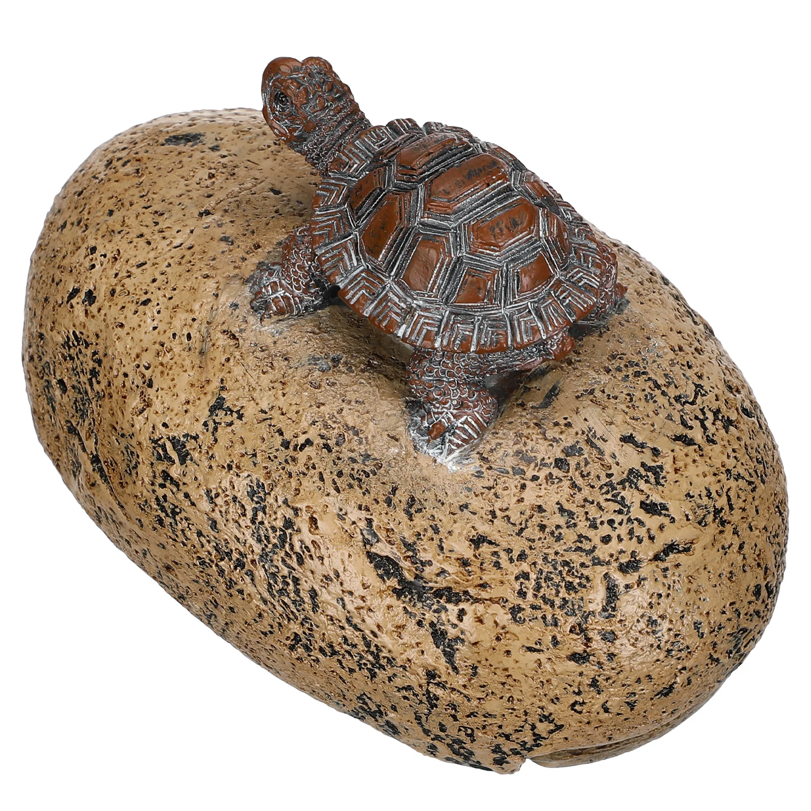 Resin Box Fake Disguised Holder Lifelike Turtle Statue Garden Decoration Garden Safe Outdoor Protector Fake Rock