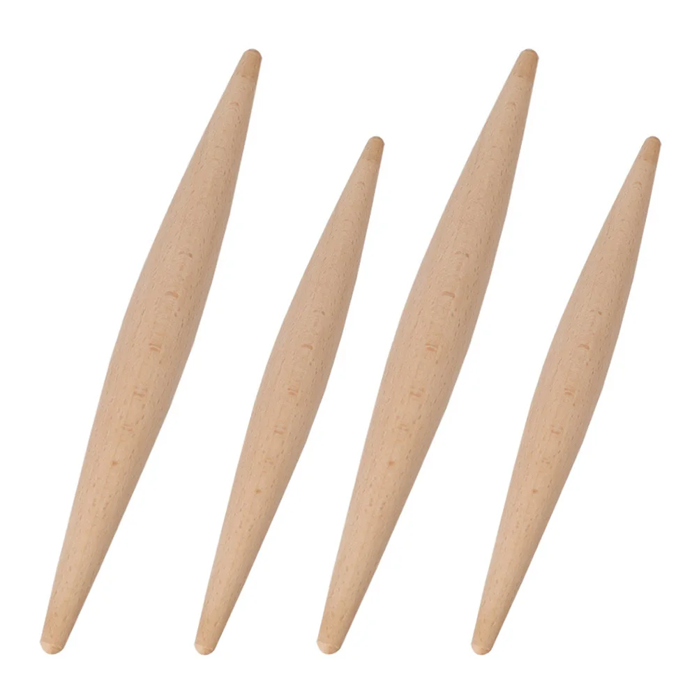 4 قطع من أدوات خبز المطبخ الخشبية، آمنة على نحو سلس لصنع العجين والكعك والمعكرونة وإكسسوارات الطبخ