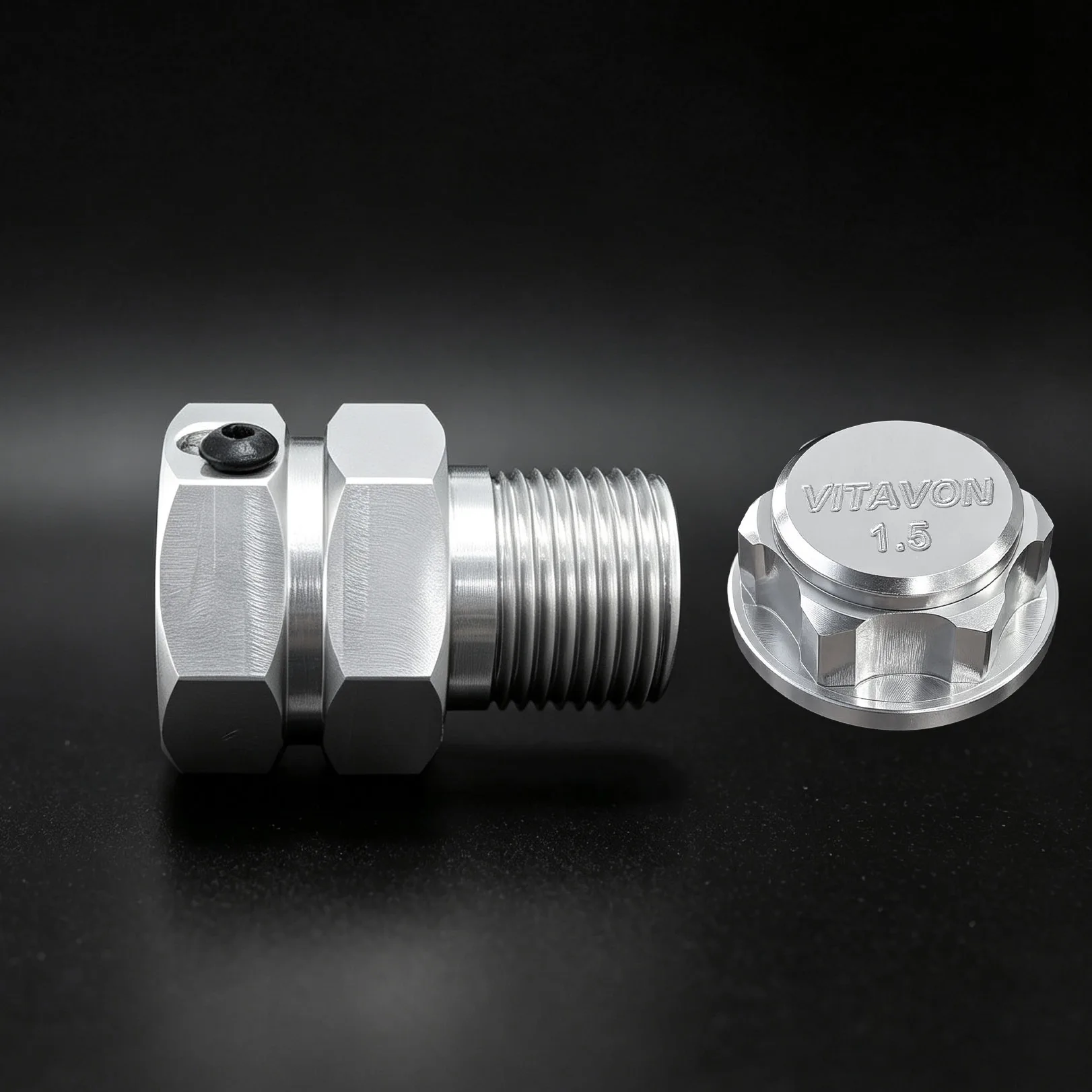 VITAVON CNC Alu7075 24mm Hex Adapter 12mm BoreX1.5mm Thread with 10mm Extend For Losi 5ive-T 2.0 5ive-T E 3.0 5ive-B