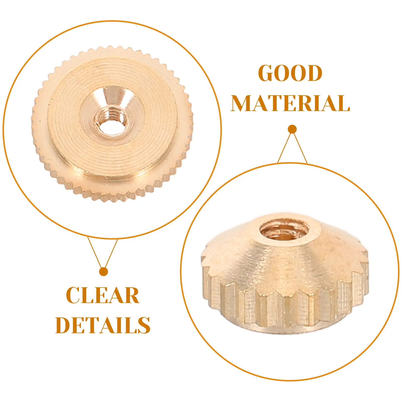 12Pcs Clock Hand Nuts Brass Mechanical Movement Fixing Nuts for Grandfather Wall Mantel Clock Repair Replacement