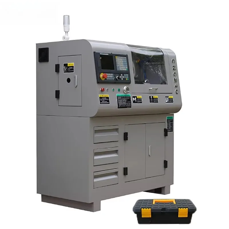 CNC210 High Performance Light Duty Mini CNC Lathe Machine Bench Top CNC Lathe Machine for Metal Processing