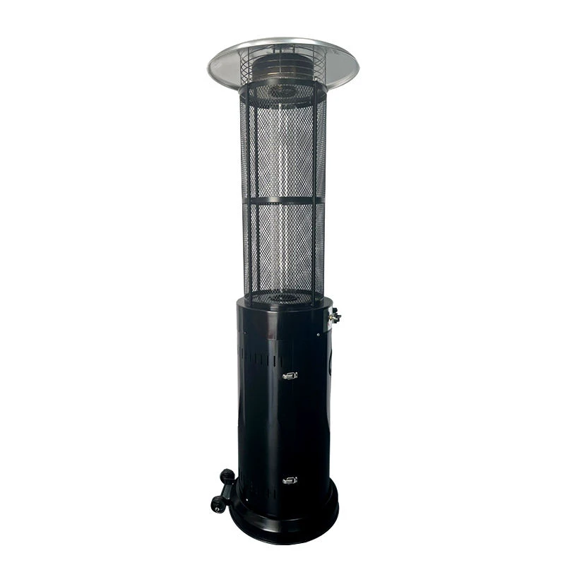 Easy to install Certified Iron Plastic Spray Portable Outdoor Gas Pyramid Patio Heater with Quartz Lamp