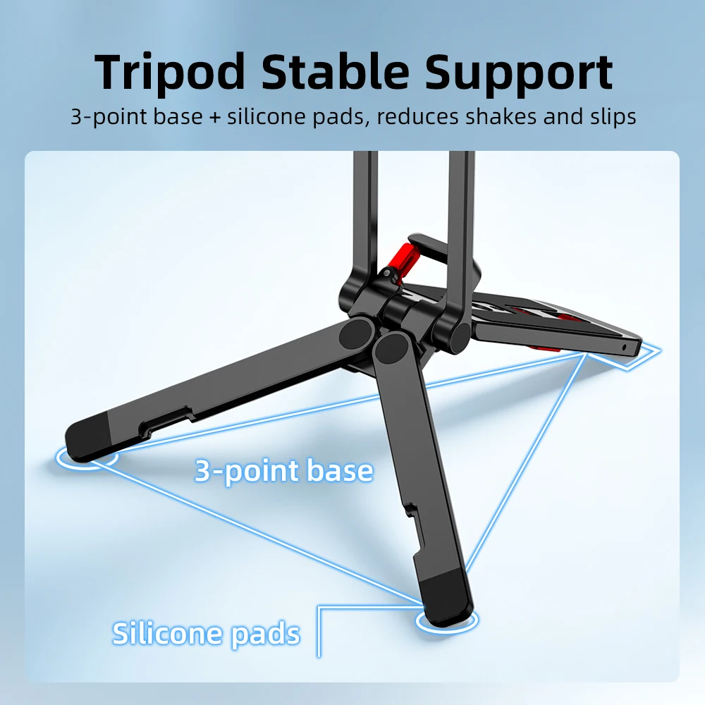 Statyw magnetyczny BRDRC do DJI Pocket 4/4p/3/Insta360 Luna Ultra, składany uchwyt statywu z obrotową głowicą i ukrytym haczykiem. — zdjęcie produktu 5