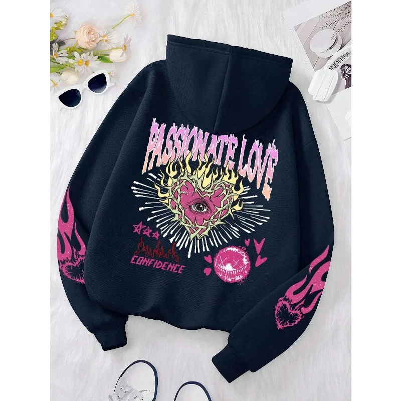 

2025 New 3D Printed Passionate Love Confidence Pattern Printed Hoodie Men's and Women's Hip Hop Sportswear Casual Street Wear