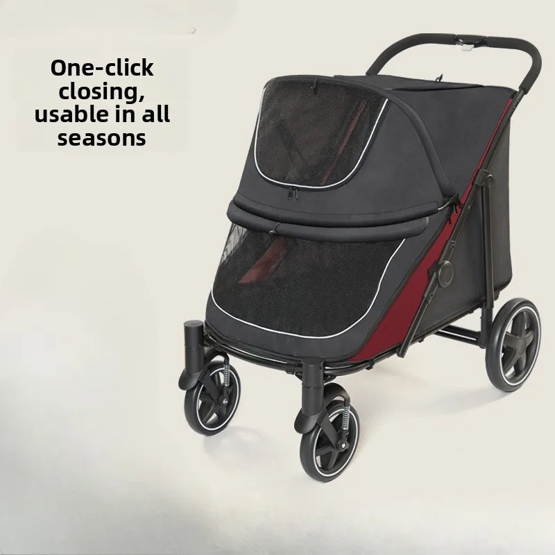 

Factory direct sales large space pet cart medium and large outdoor elderly disabled pet cart dog cat cart