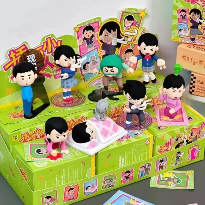 Genuine TOPTOY illustration figurine abstract life series figurine blind box funny toy decorative ornament surprise gift