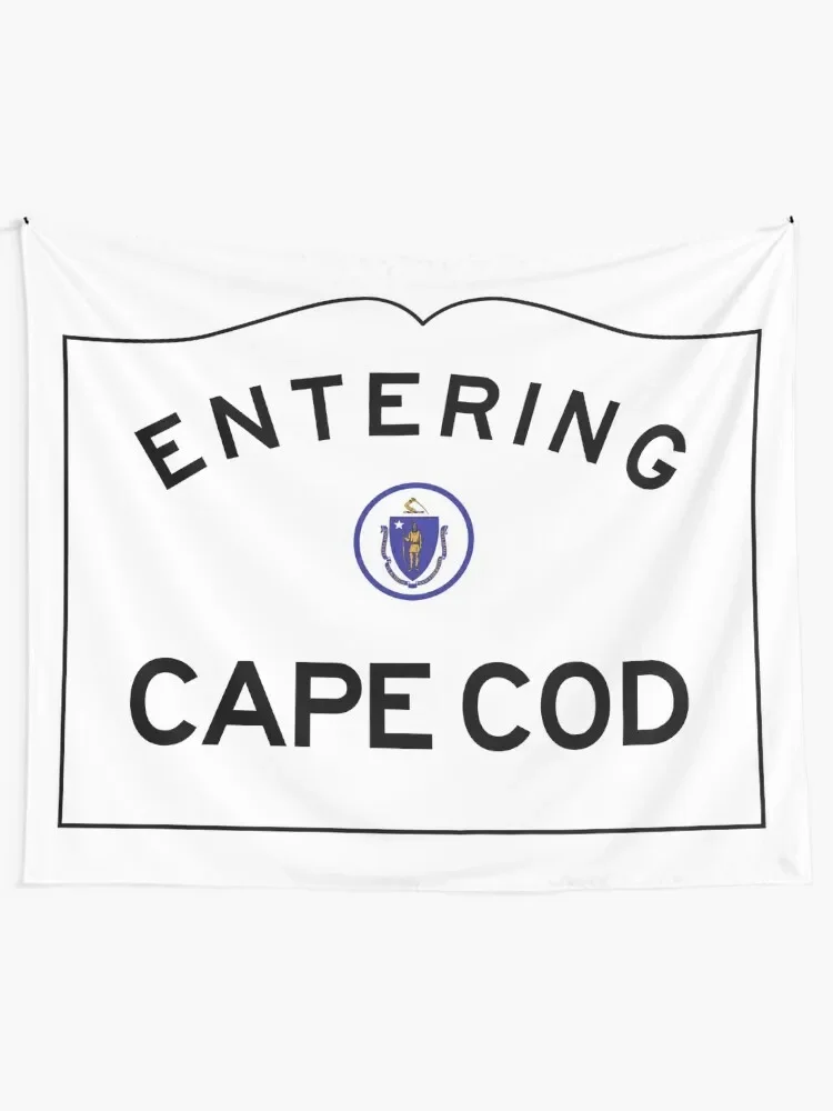 Entering CAPE COD - Commonwealth of Massachusetts Road Sign Tapestry Wall Hanging Wall Tapestry