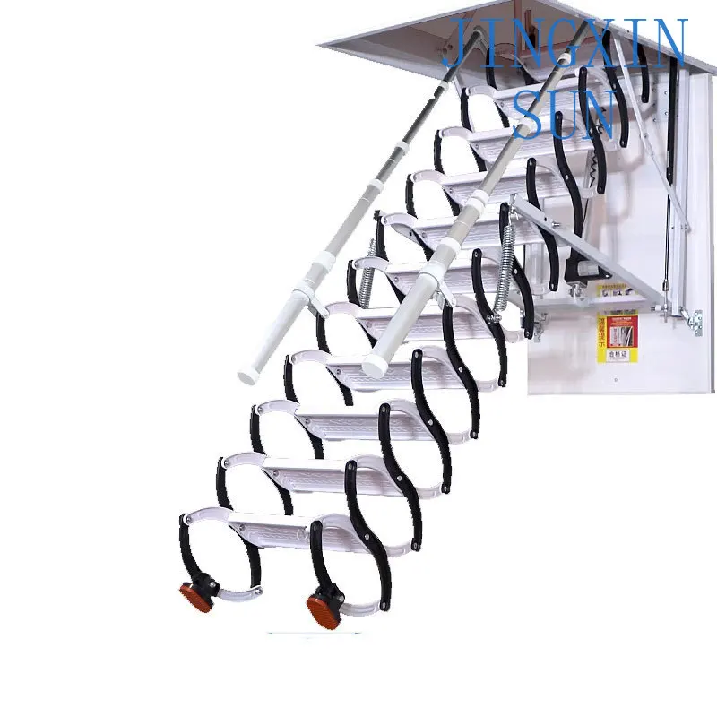 Foldable StaircaseElectric Attic Telescopic Stairs Household Indoor Folding And Lifting Invisible Ladder Duplex Villa Folding A