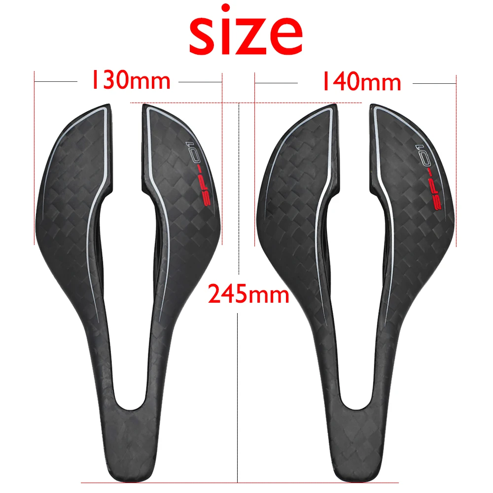 SP-01 BOOST Tekno Carbon Saddle Super Light 120g Road Bike Saddles 245x130/140mm 8K/Black Matte Carbon Finish Bicycle Seat