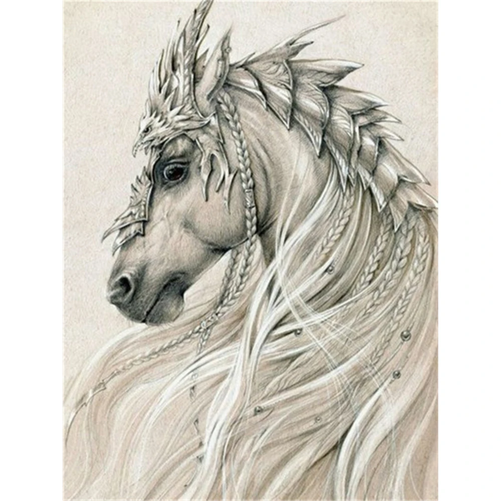 Horse Animal DIY Embroidery Cross Stitch 11CT Kits Needlework Craft Set Printed Canvas Cotton Thread Home Decoration   Sell