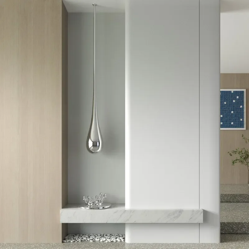 Modern creative ceiling hoisting water drop sculpture pendant sales office exhibition hall hotel lobby model room decoration