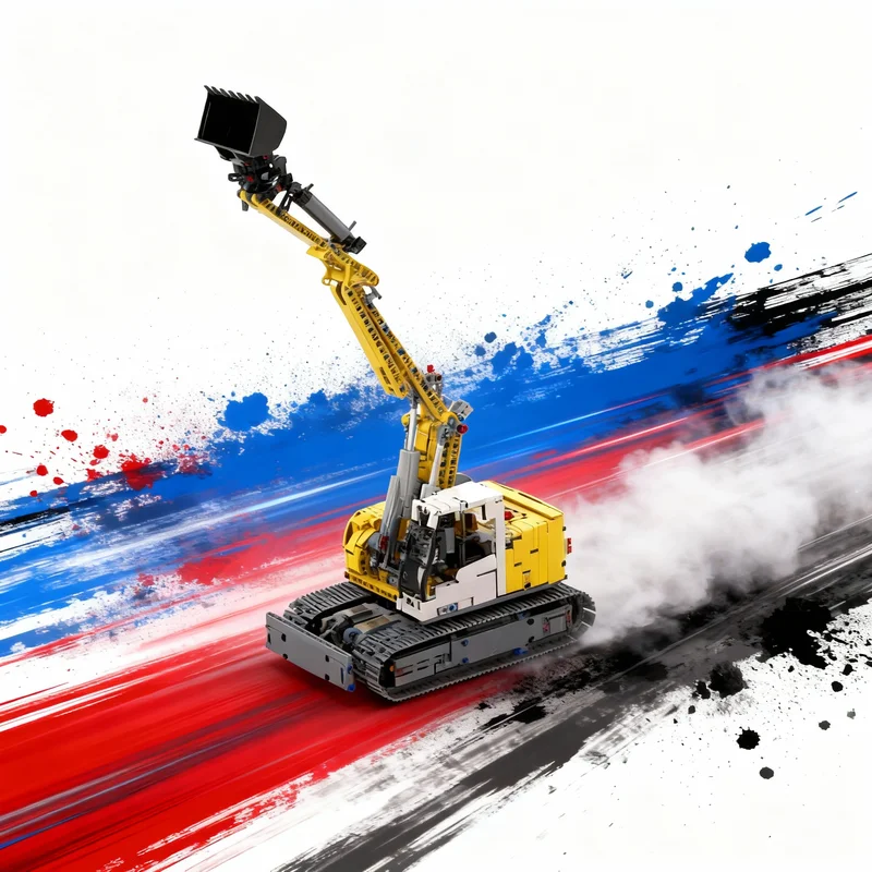 

1238pcs MOC Technical Liebherr Compact Excavator 1 Model Building Blocks Construction Creative Idea Toy Christmas Gift Education