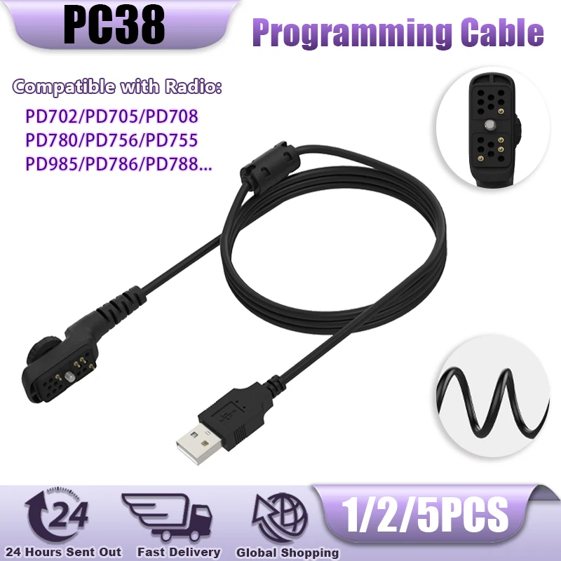 pc38-usbプログラミングケーブル-高品質-pd780-pd705無線機用プログラミングケーブル-pd985-pd702-pd985トランシーバーアクセサリー対応