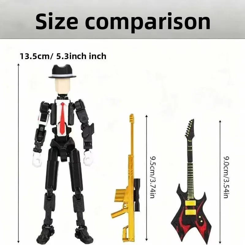 

KZ3D 13‑Joint Articulated 3D Printed Figure, Gothic Posable Action Model, Desktop Collectible Decor, Halloween Horror Gift