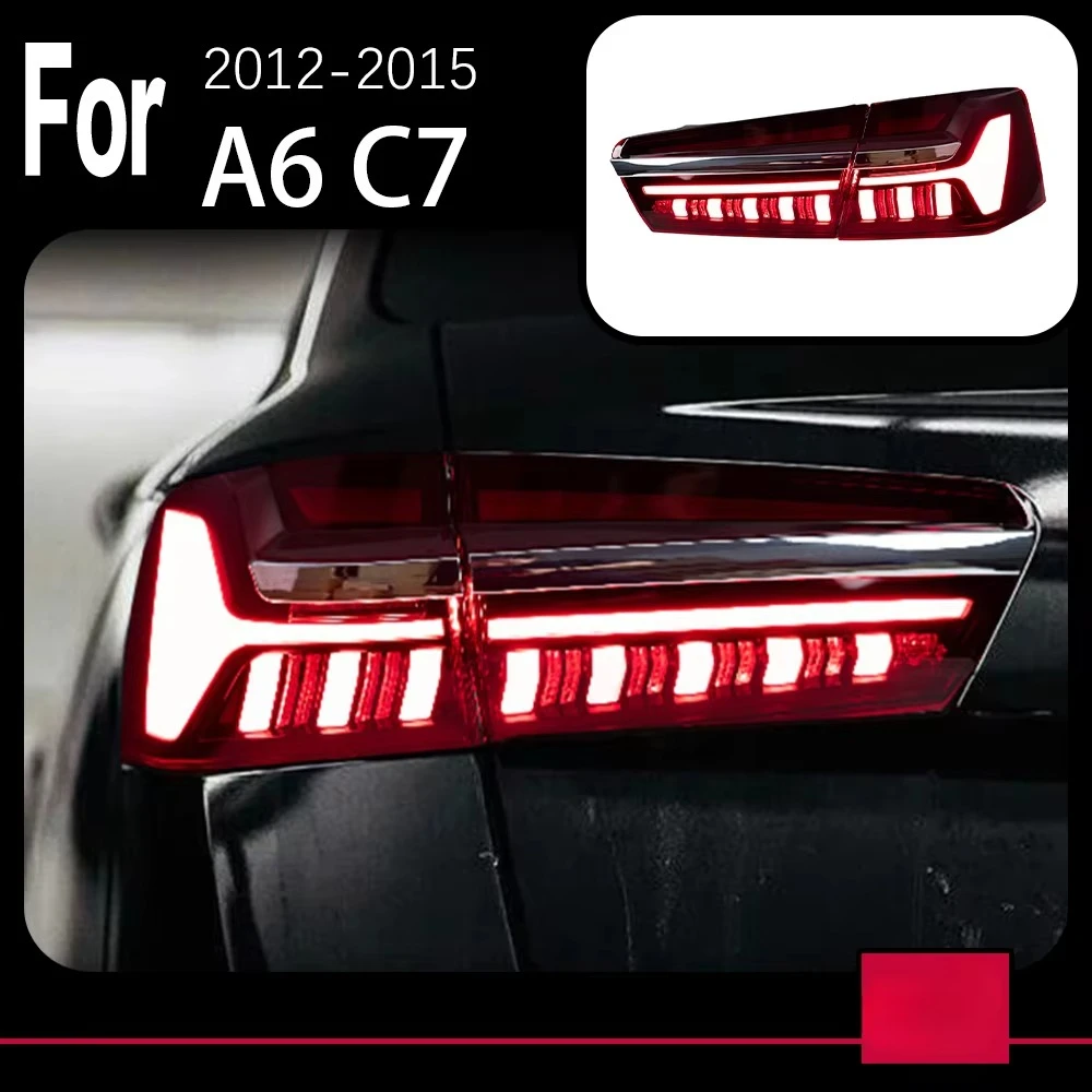 

Car Styling for 12-15 A6 C7 A6L C8 Style Tail Lights With Sequential Turn Signal Animation Brake Parking Lighthouse Facelift