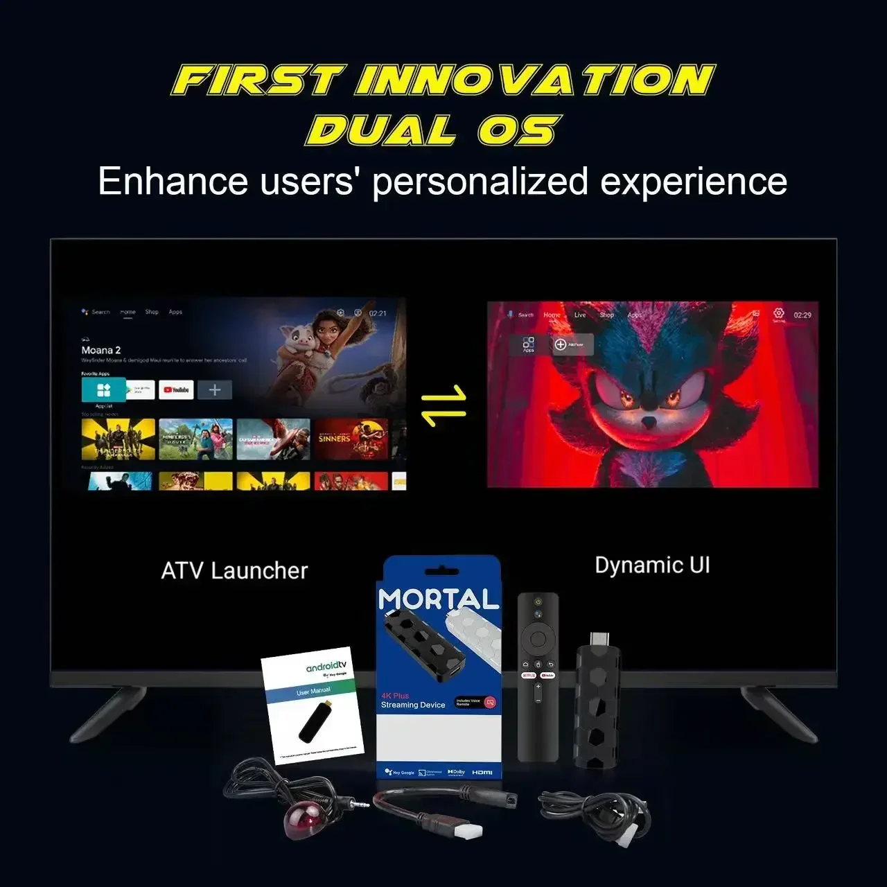 R3 + 8K HD Android 14 TV Stick 2GB RAM 16GB Storage WiFi 6 Dual-UI Interface Fire TV Stick RK358 Bluetooth 5.4 Google Voice #4