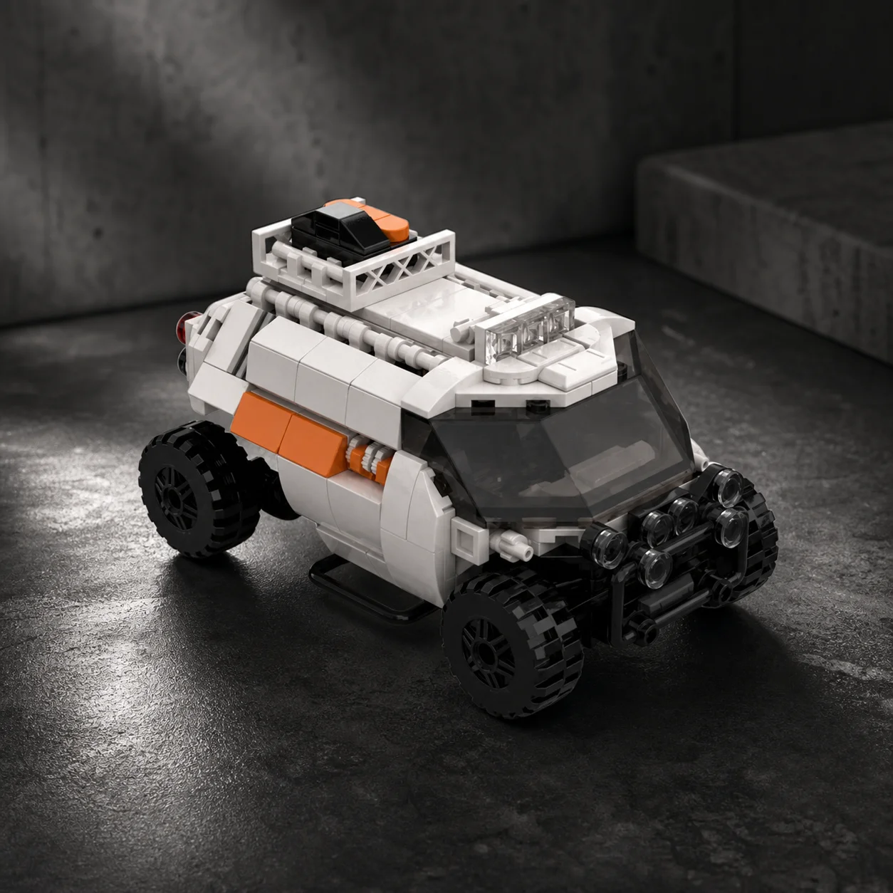 

MOC Sci-Fi Space Rover Building Blocks Off-road Exploration Vehicle Bricks DIY Assembly Desktop Display Model Gift for Adults