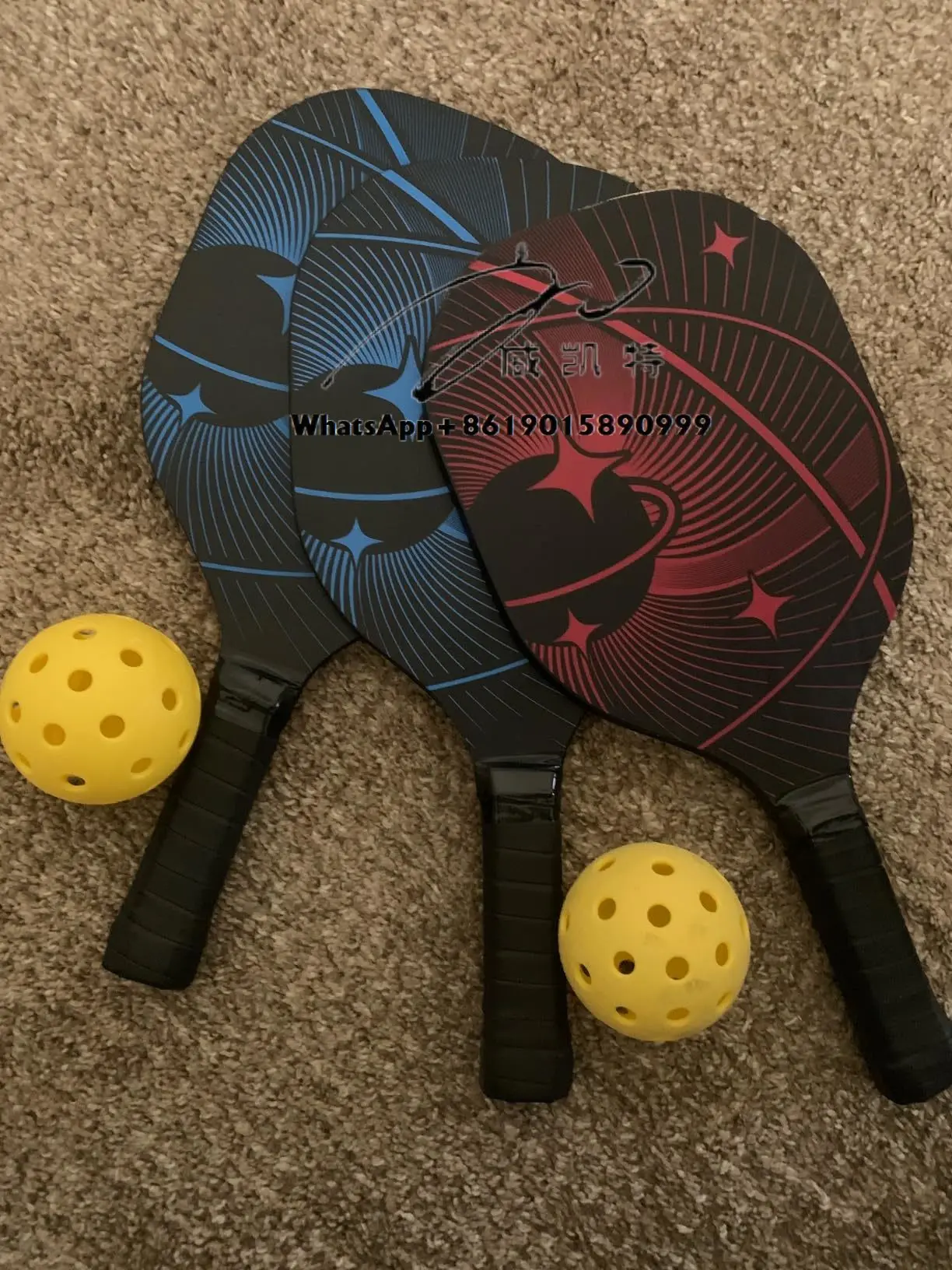 

Customized Wooden Pickleball Paddle with UV Printing Logo USAPA Approved Rackets for Adults Entertainment