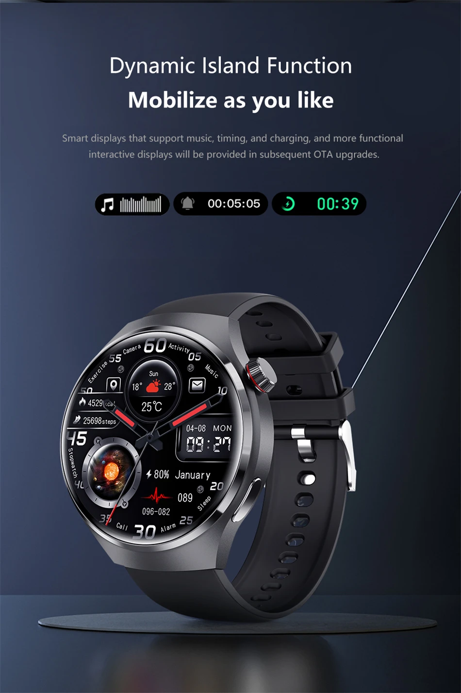 2026 New Watch 4 Pro Man Woman Smart Watch Bluetooth Call GPS NFC Heart Rate 100+ Sports Waterproof Smart Watch For Android iOS Sd79779971a3c46818b725f63631b1942E