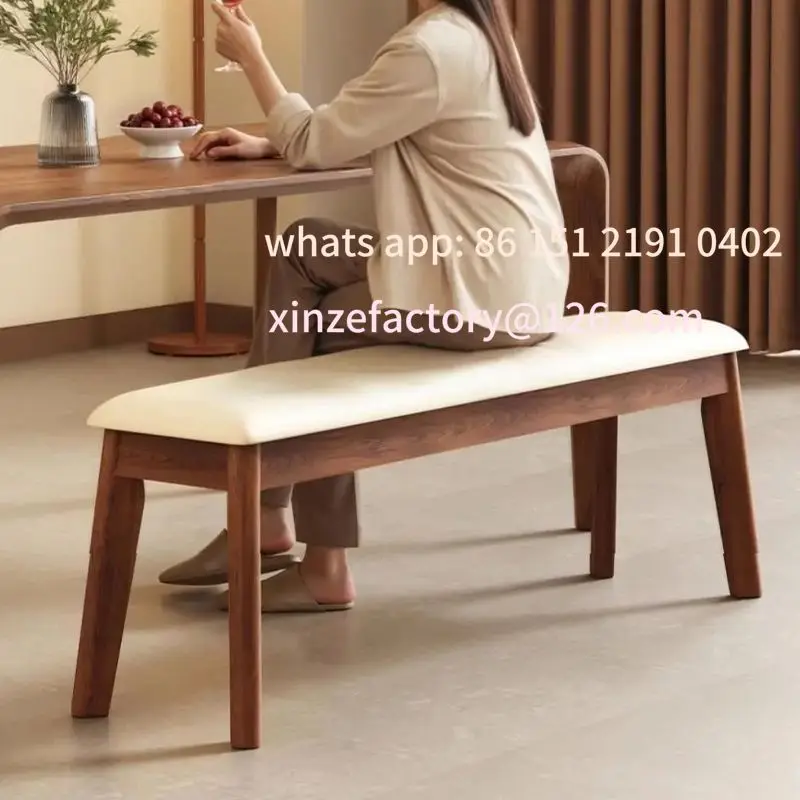 Anpassbare Winter-Sitzbank aus Massivholz für Schlafzimmer, Wohnzimmer, Esszimmer, einfacher Hocker für den Hausgebrauch