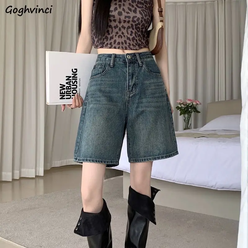 

Denim Shorts Distressed Design Cozy Chic Baggy Korean Fashion High Waist Popular Streetwear Summer Students Classic Trendy Y2k