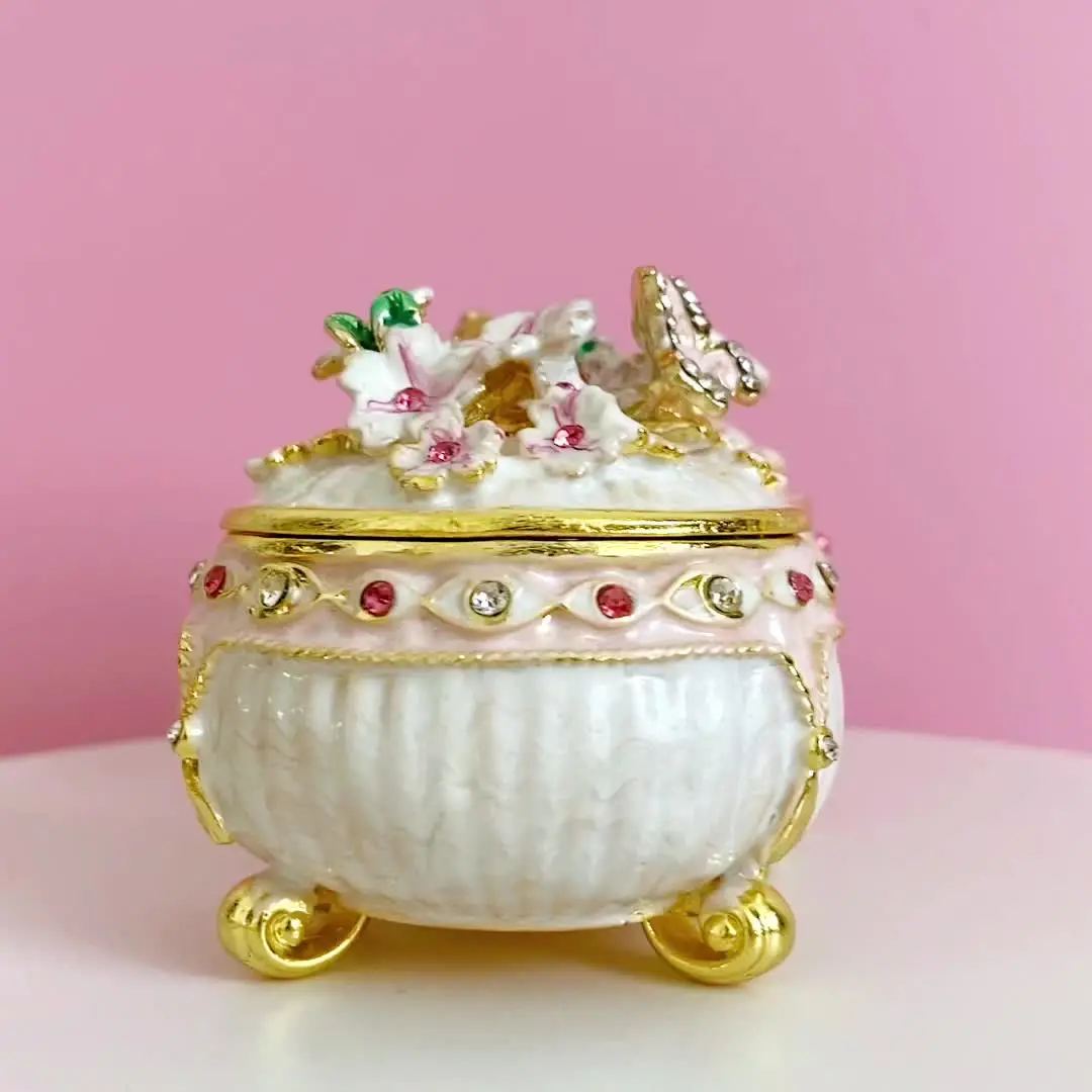 Elegant Plastic Flower Box For Figurines, Iris Ornament Storage