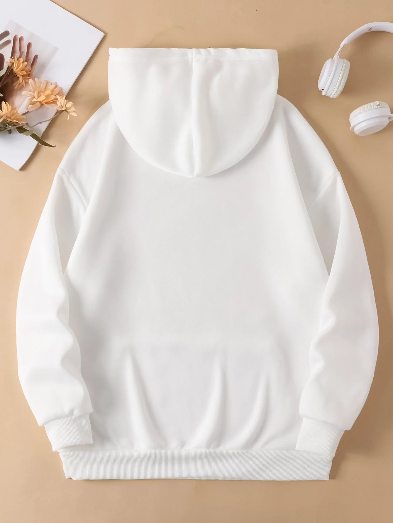 Retro Five Pointed Star Pattern Print 2025 Autumn winter Women's Hoodie Round Neck Long Sleeved Casual Women's Clothing